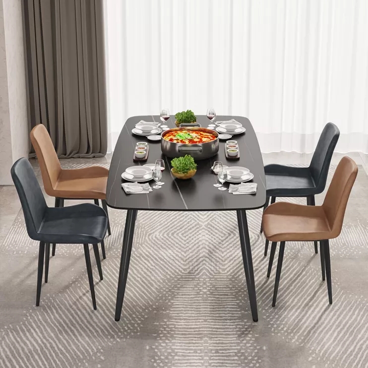 现代海马 意式现代极简岩板餐桌简约小户型